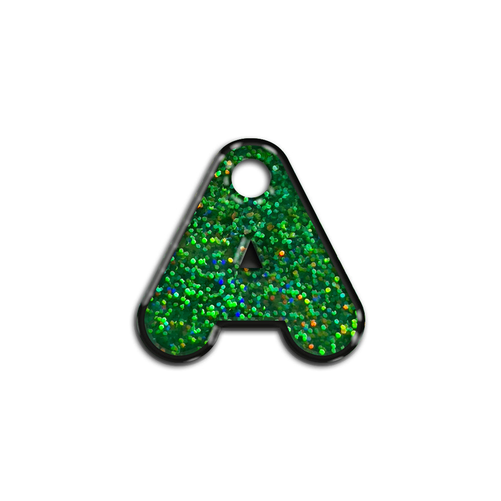 A Harfi Rounded Yeşil Holo | İsimlik