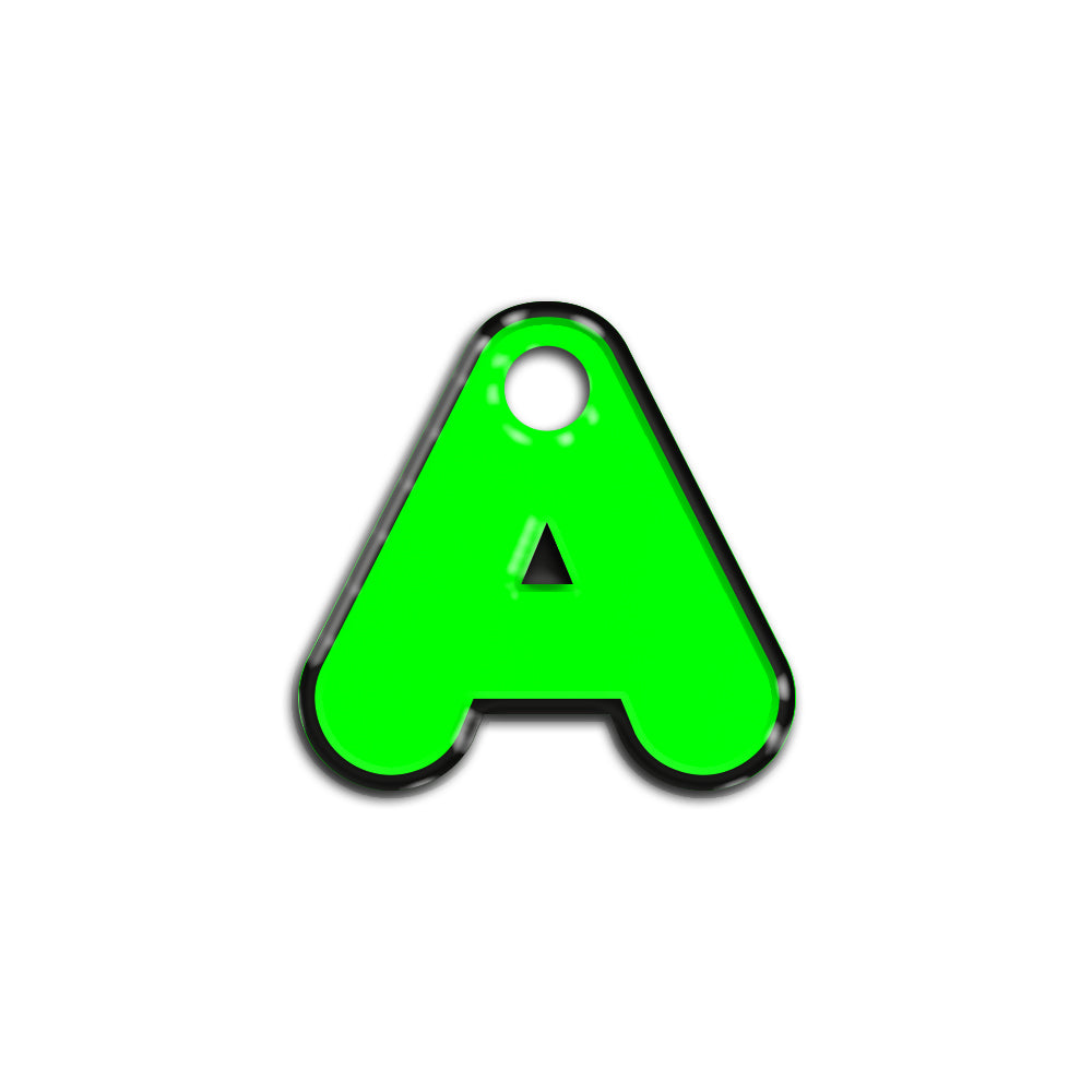 A Harfi Rounded Yeşil Neon | İsimlik