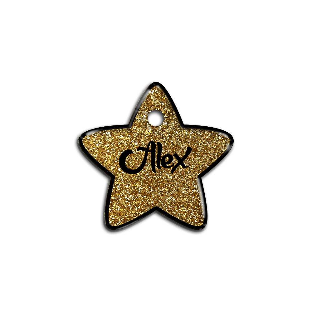 Altın Glitter Yıldız | İsimlik
