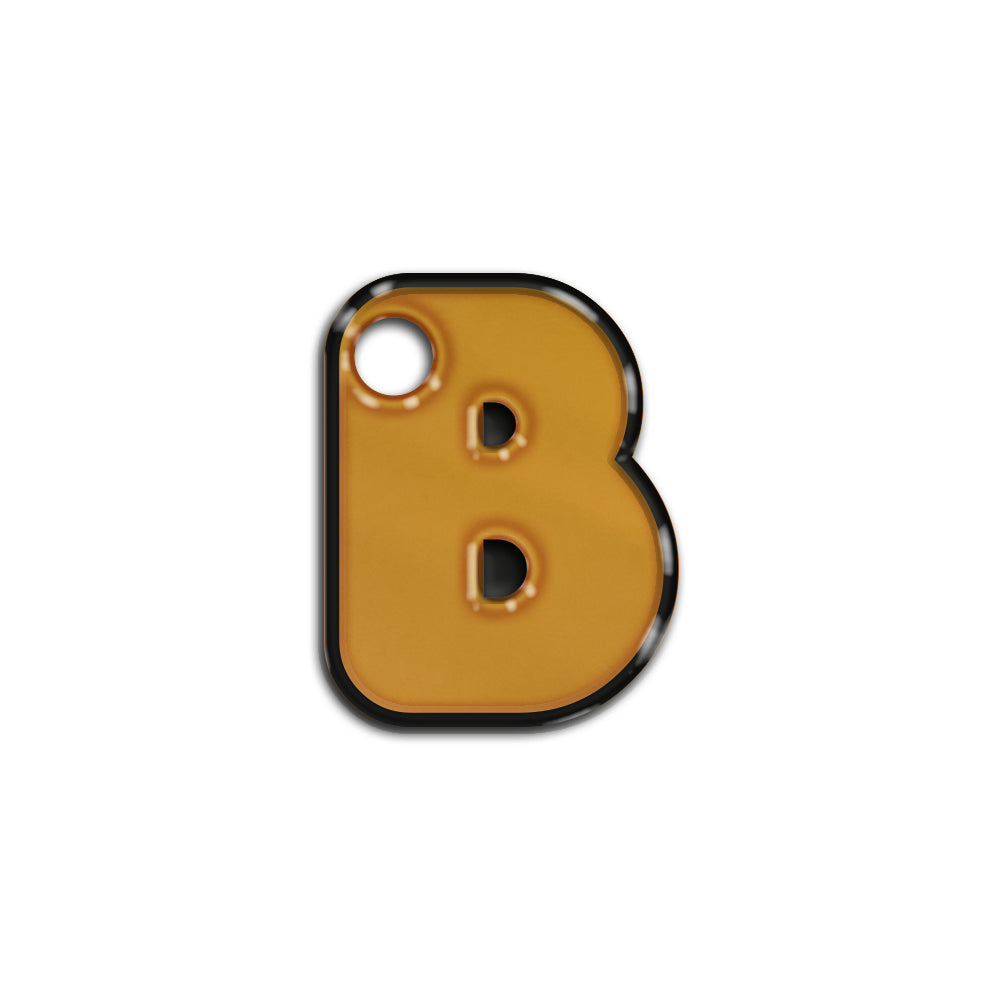 B Harfi Rounded Bal Metalik | İsimlik
