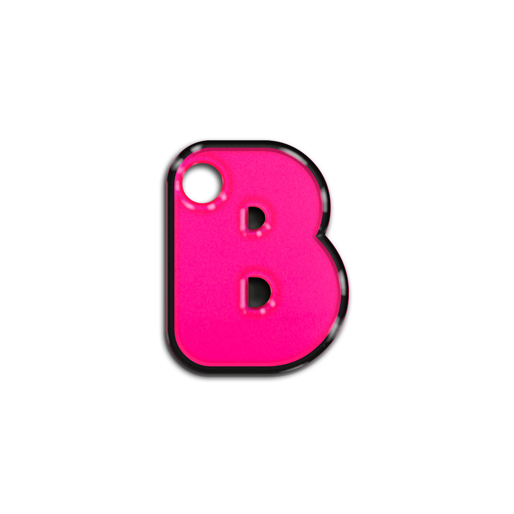 B Harfi Rounded Pembe Neon | İsimlik