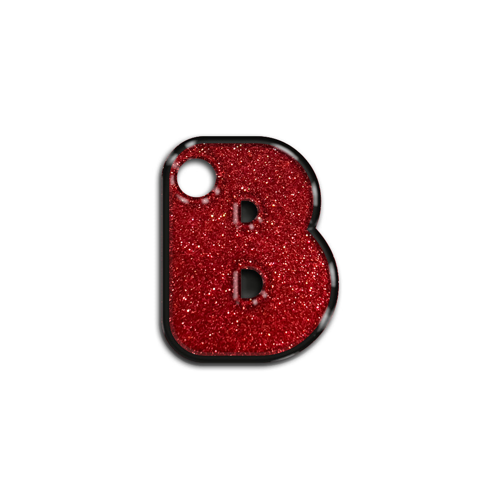B Harfi Rounded Red Holo | İsimlik