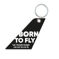 Born To Fly Siyah | Akrilik Anahtarlık - Evcil hayvanlar için mükemmel bir ürün.