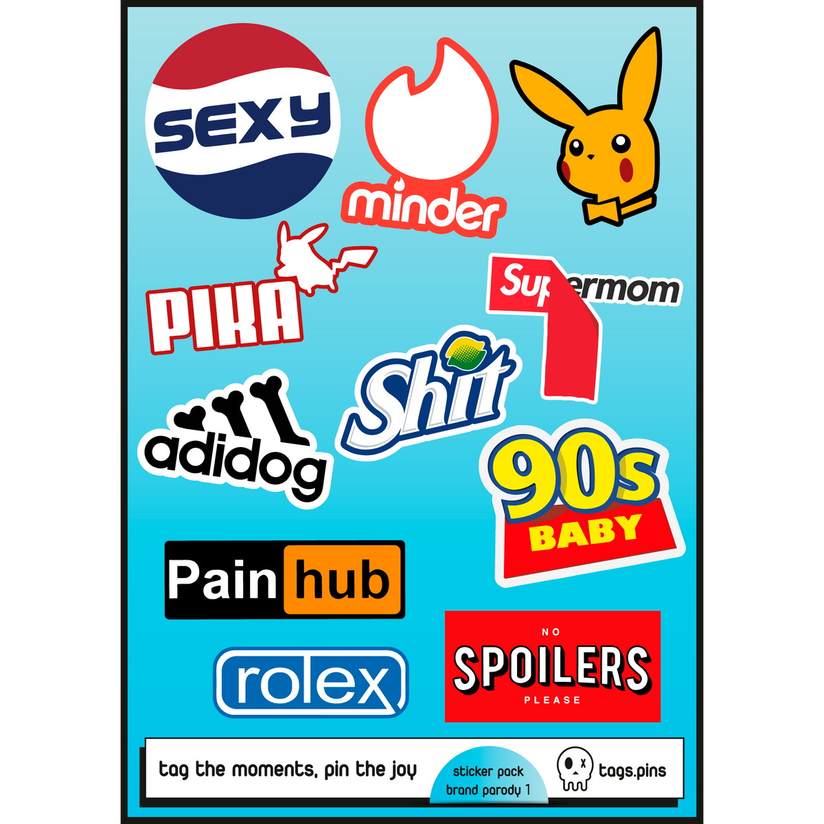 Brand Parody 1 | 10'lu Sticker Seti