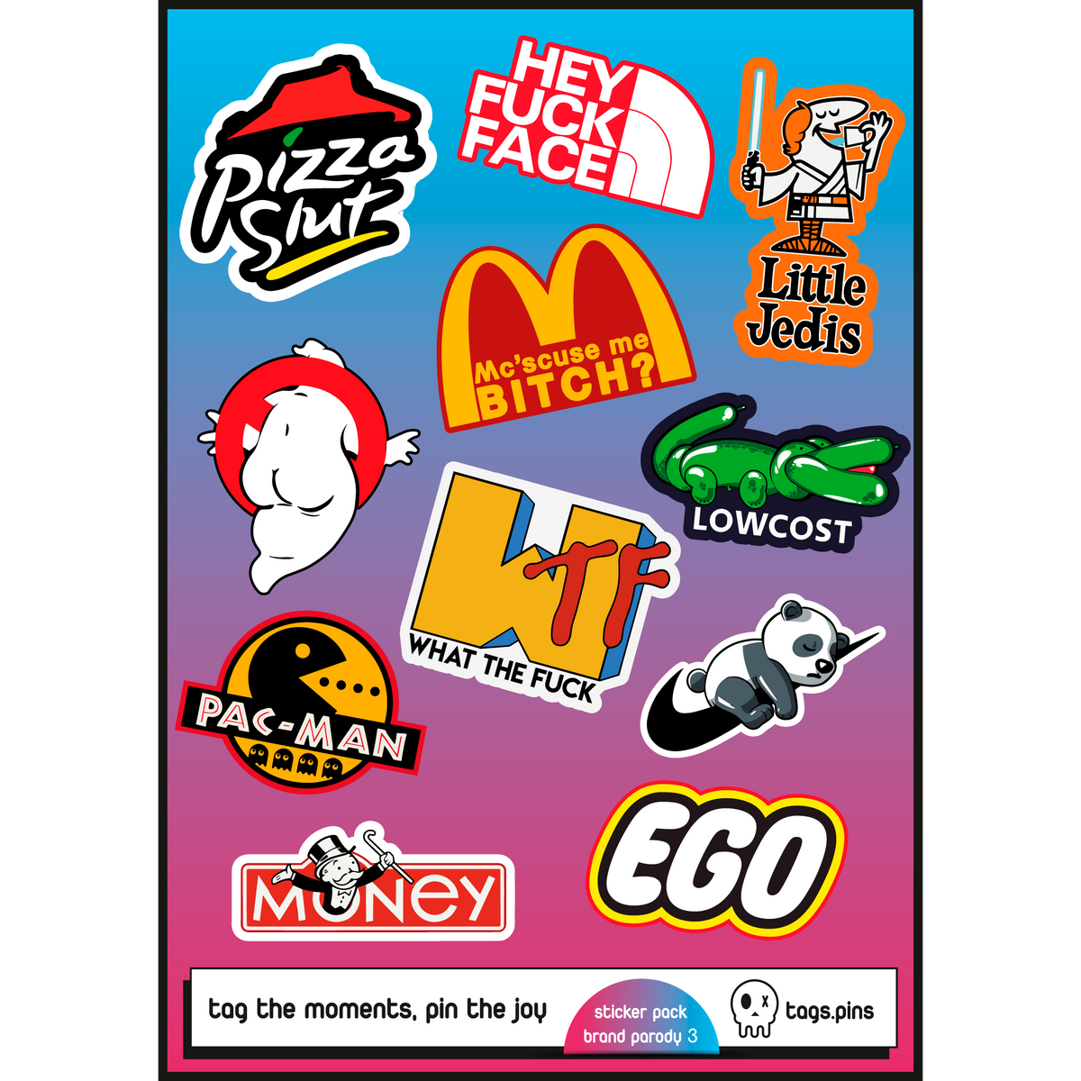 Brand Parody 3 | 10'lu Sticker Seti