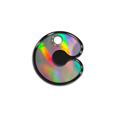 C Harfi Rounded Holographic | İsimlik