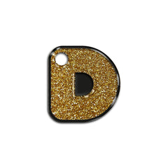 D Harfi Rounded Altın Glitter | İsimlik