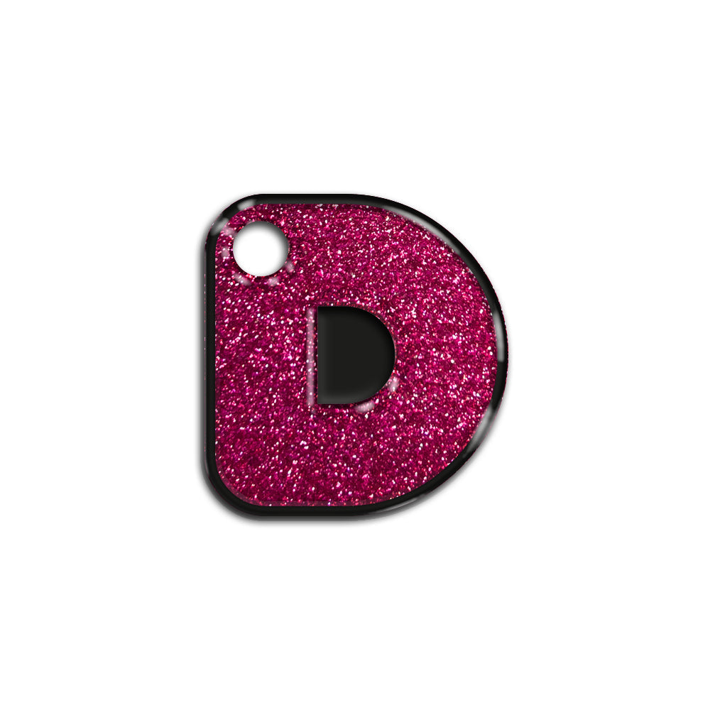 D Harfi Rounded Fuşya Glitter | İsimlik