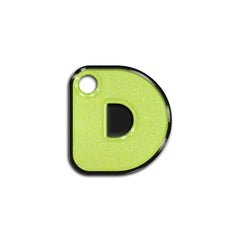 D Harfi Rounded Sarı Glitter | İsimlik