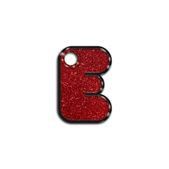 E Harfi Rounded Red Holo | İsimlik