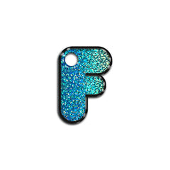 F Harfi Rounded Mavi Holo | İsimlik