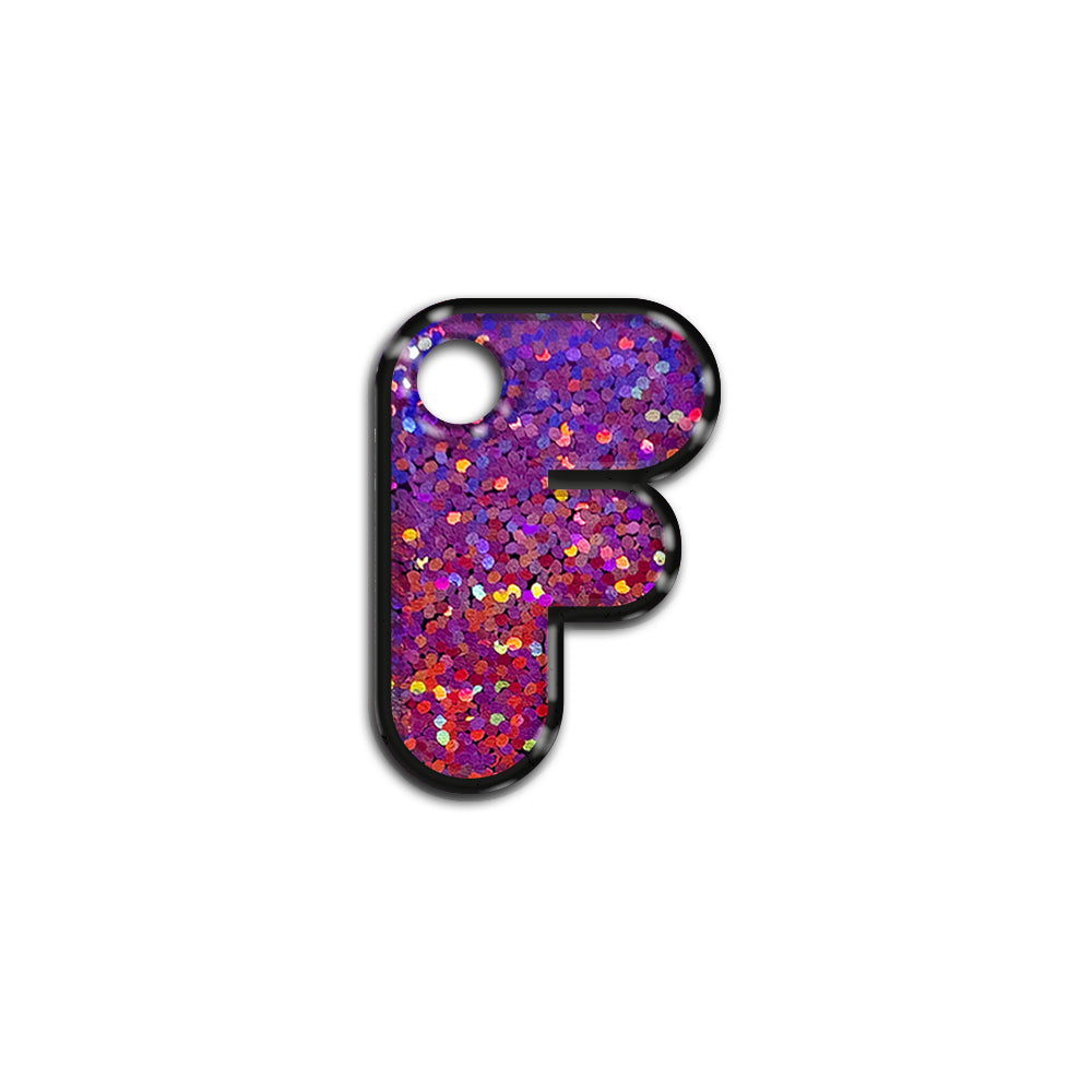 F Harfi Rounded Mor Holo | İsimlik