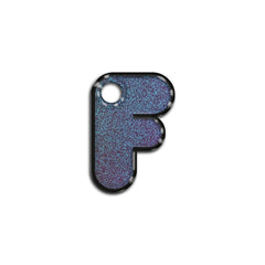F Harfi Rounded Opal Mavi Glitter | İsimlik
