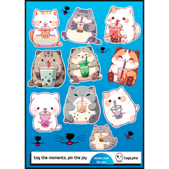 Fat Cats | 10'lu Sticker Seti