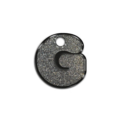 G Harfi Rounded Gri Glitter | İsimlik