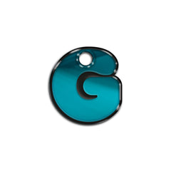 G Harfi Rounded Mavi Metalik | İsimlik