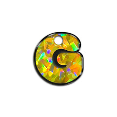 G Harfi Rounded Sarı Holo | İsimlik