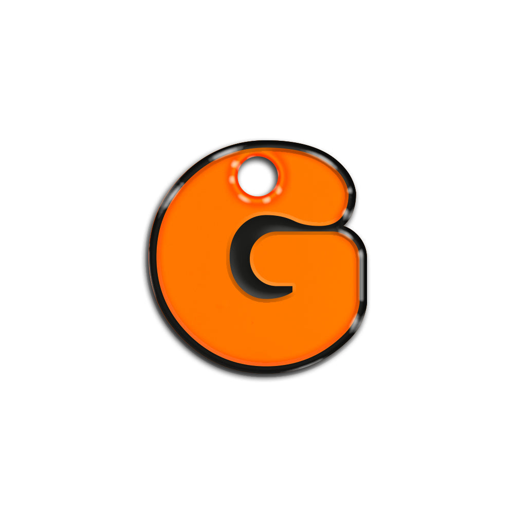 G Harfi Rounded Turuncu Neon | İsimlik
