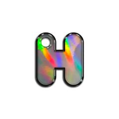 H Harfi Rounded Holographic | İsimlik