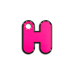 H Harfi Rounded Pembe Neon | İsimlik