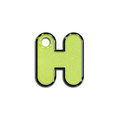 H Harfi Rounded Sarı Glitter | İsimlik