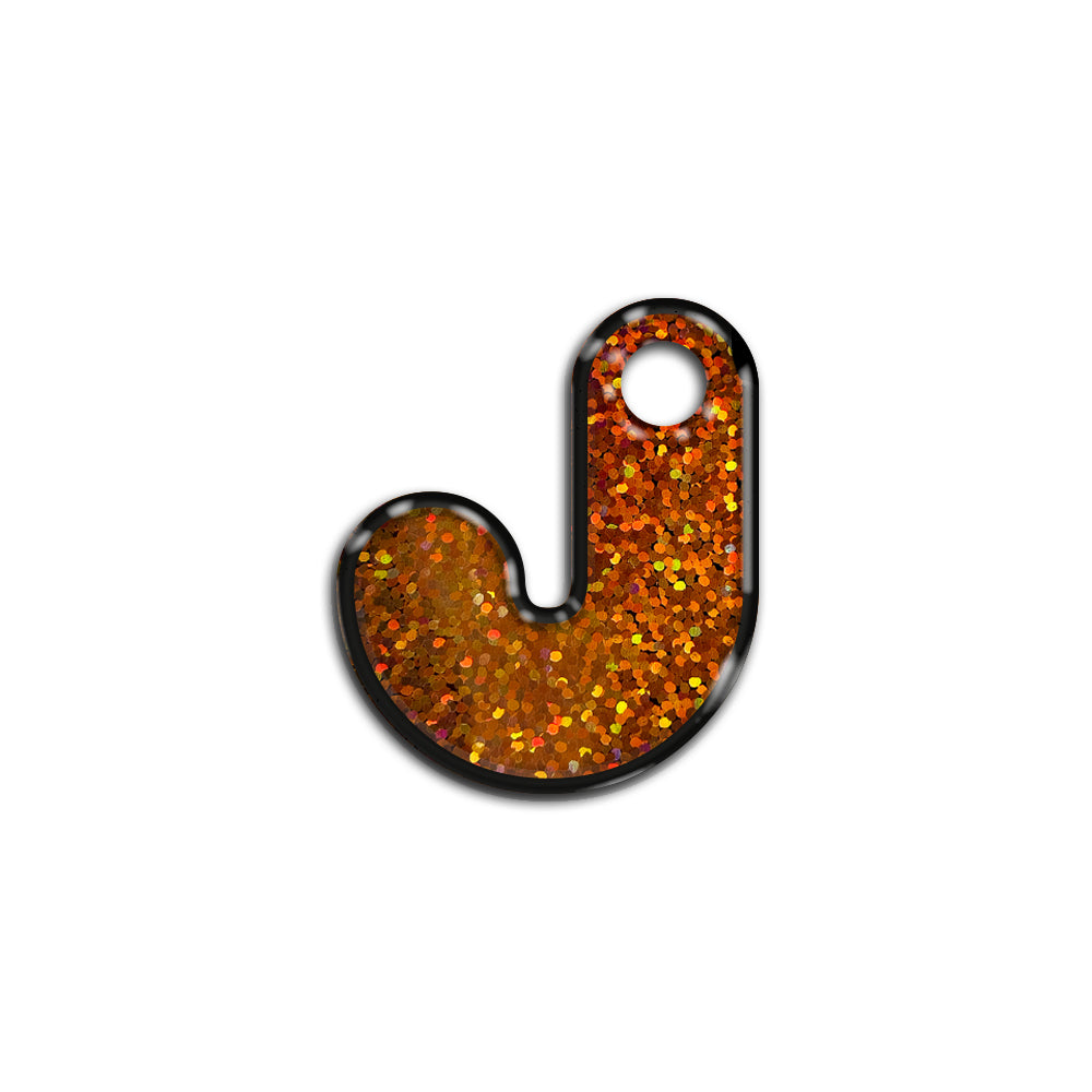 J Harfi Rounded Bakır Holo | İsimlik
