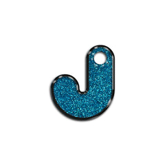 J Harfi Rounded Mavi Glitter | İsimlik