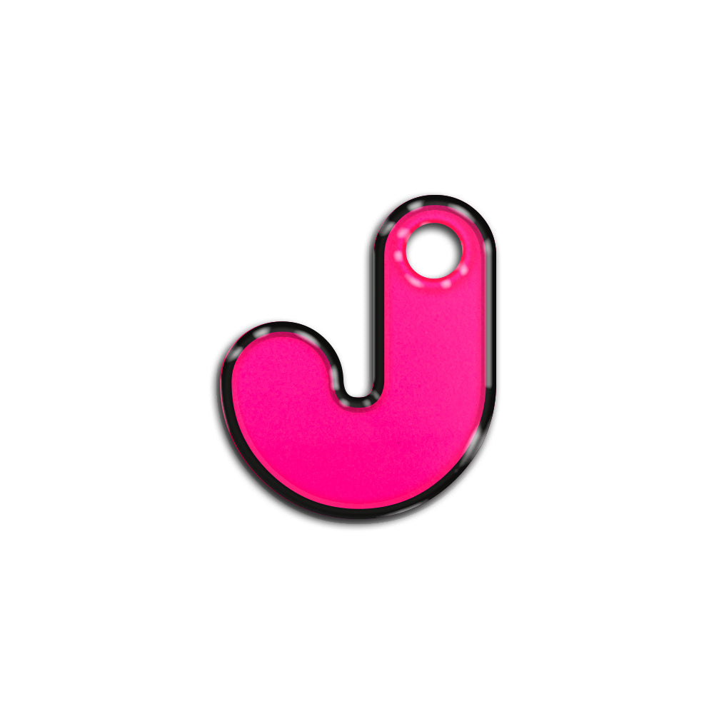 J Harfi Rounded Pembe Neon | İsimlik