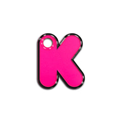 K Harfi Rounded Pembe Neon | İsimlik