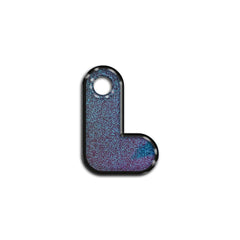 L Harfi Rounded Opal Mavi Glitter | İsimlik