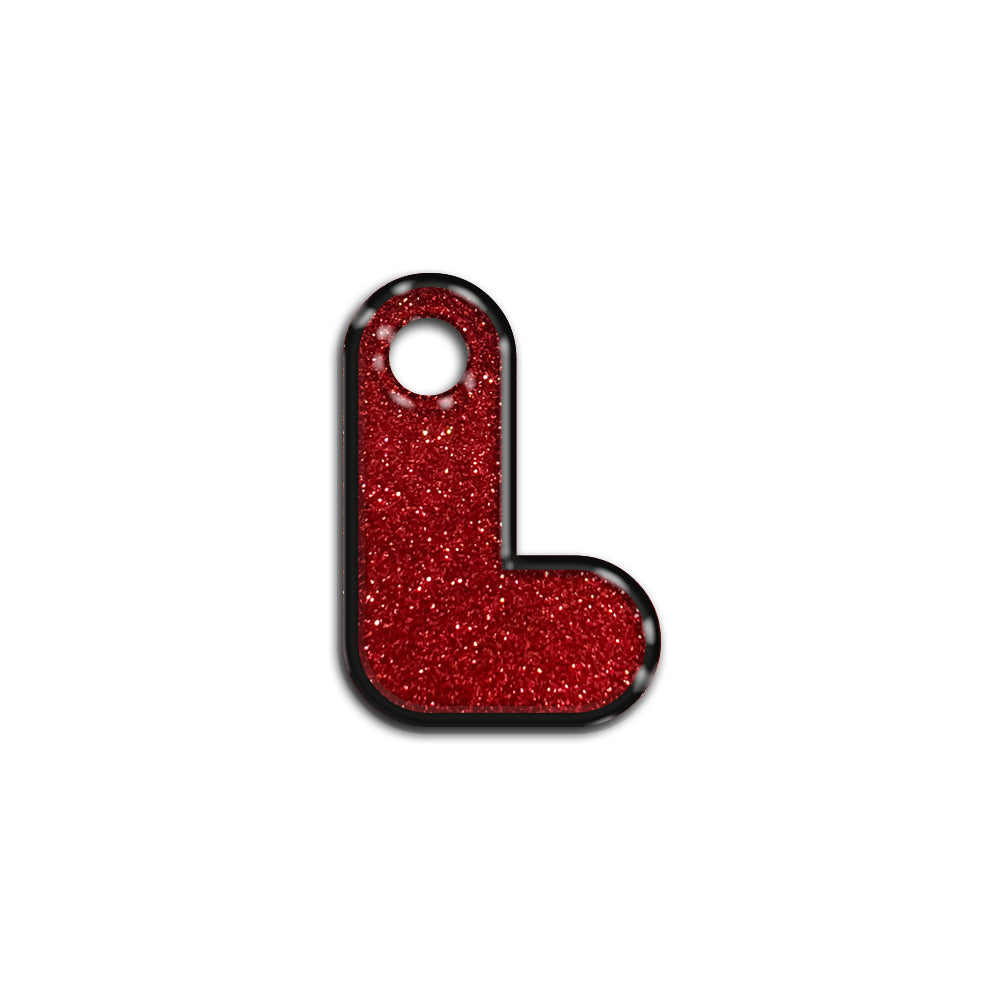 L Harfi Rounded Red Holo | İsimlik