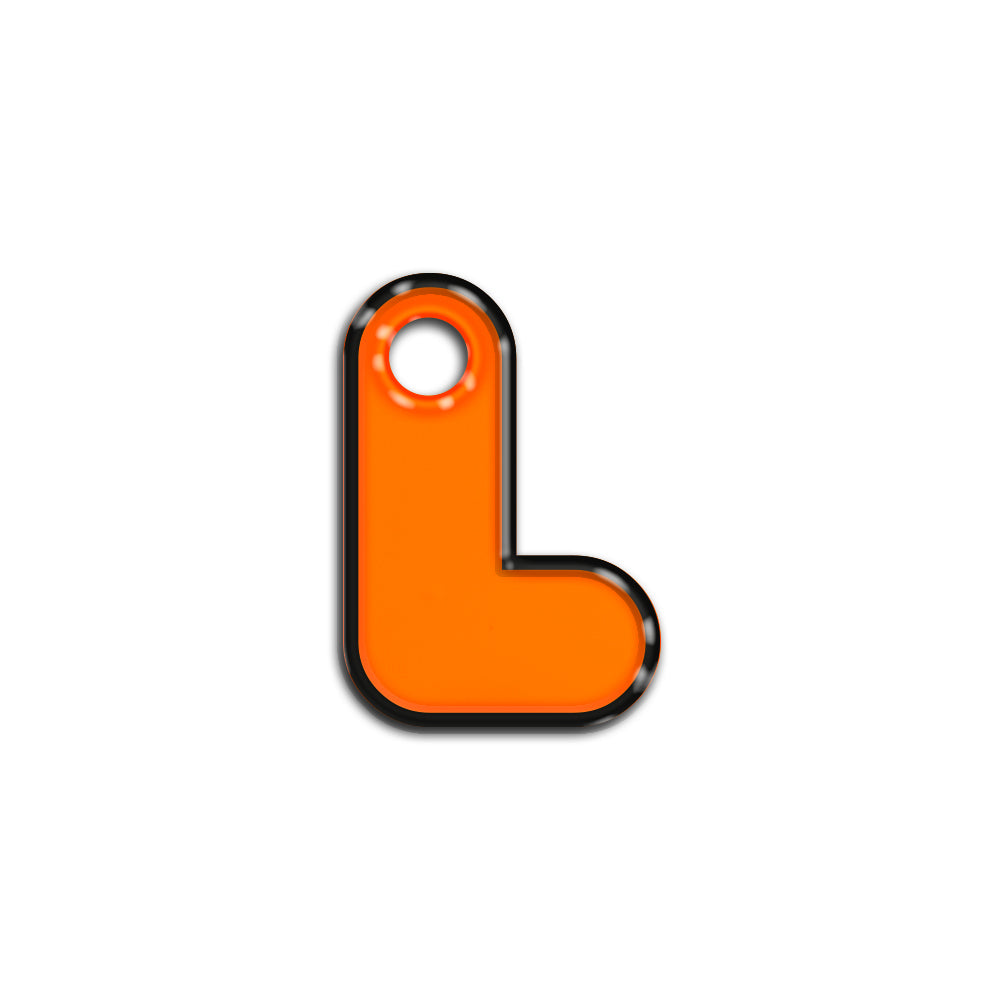 L Harfi Rounded Turuncu Neon | İsimlik