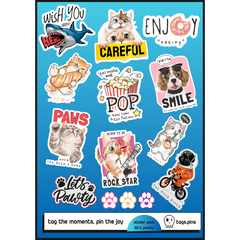 Let's Pawty | 10'lu Sticker Seti