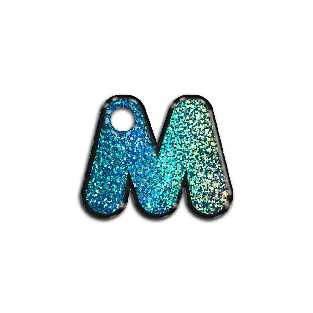 M Harfi Rounded Mavi Holo | İsimlik