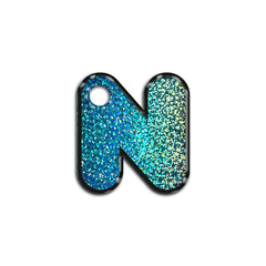 N Harfi Rounded Mavi Holo | İsimlik