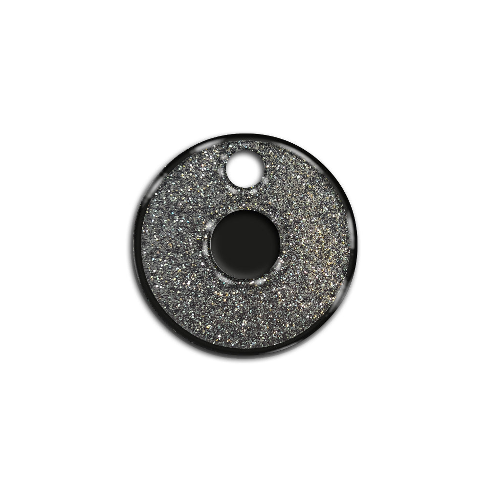 O Harfi Rounded Gri Glitter | İsimlik