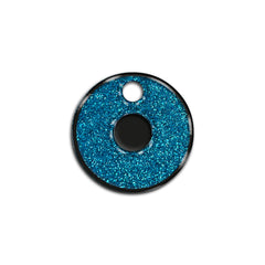 O Harfi Rounded Mavi Glitter | İsimlik