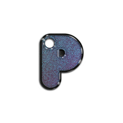 P Harfi Rounded Opal Mavi Glitter | İsimlik