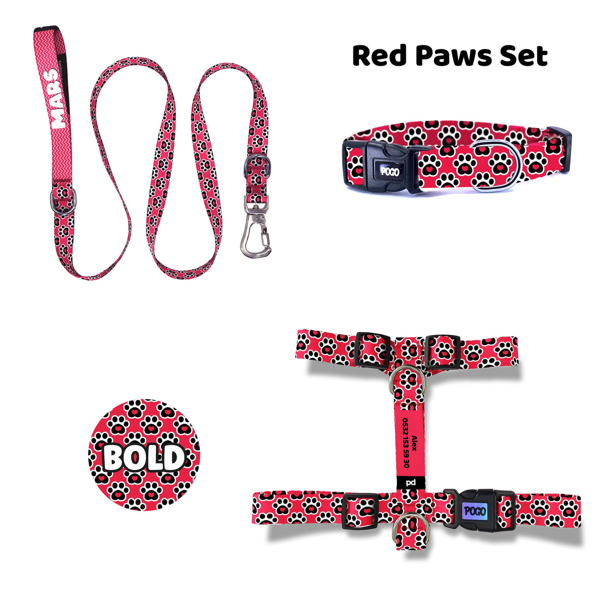RedPaws | Tasma ve Künye Seti