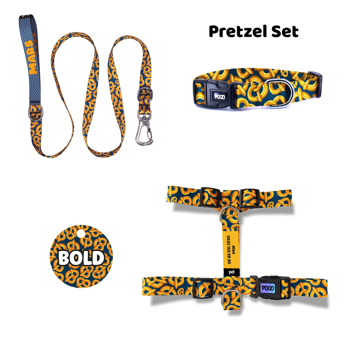 Pretzel | Tasma ve Künye Seti