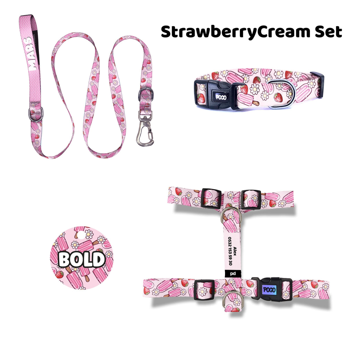 Strawberry Cream | Tasma ve Künye Seti