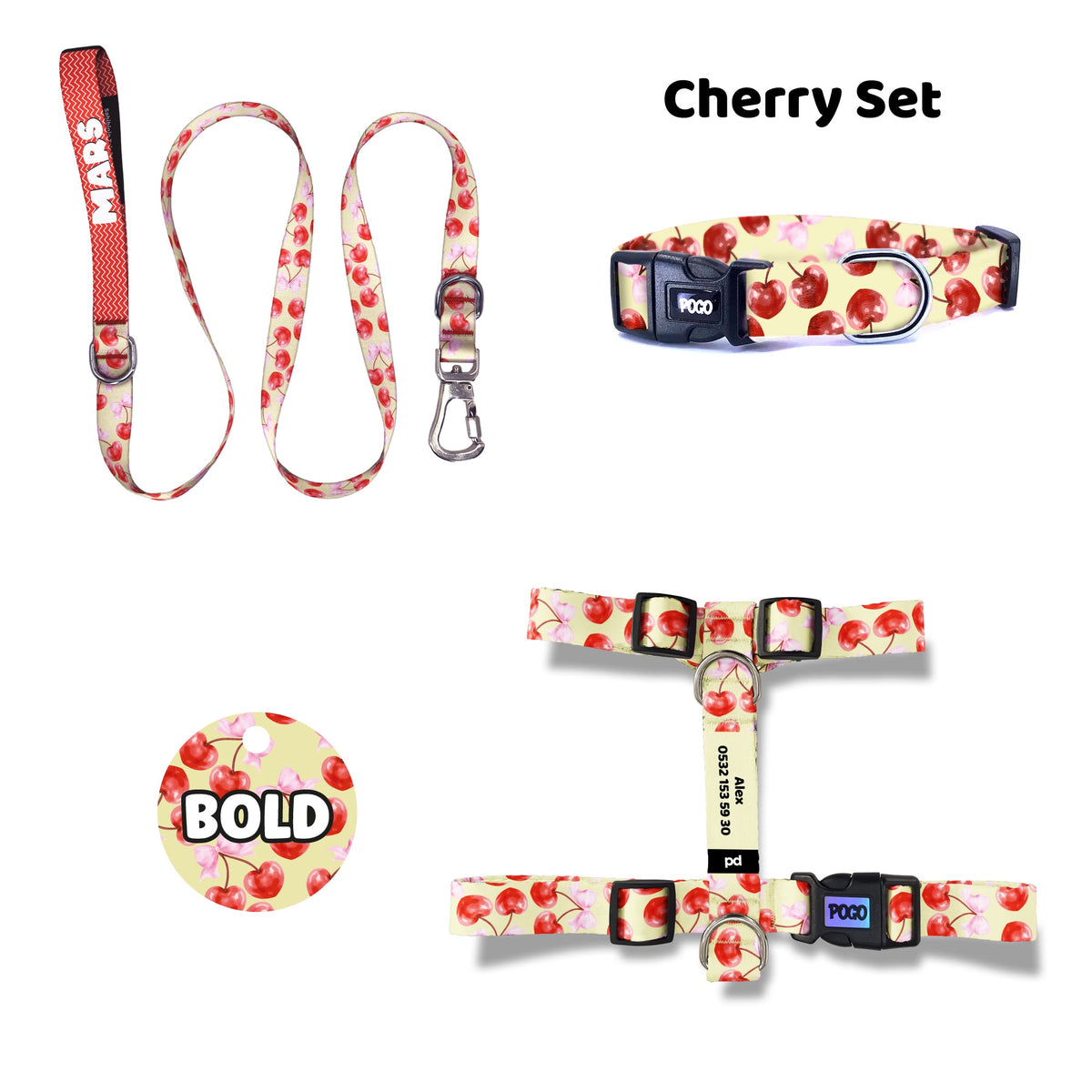 Cherry Bloom | Tasma ve Künye Seti