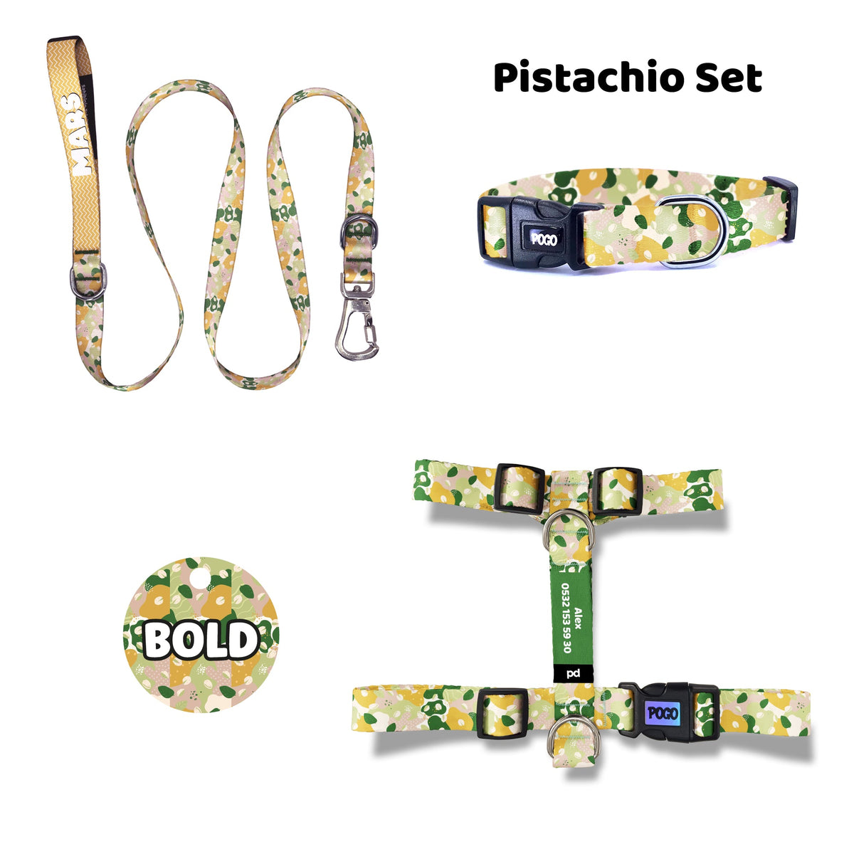 Pistachio | Tasma ve Künye Seti