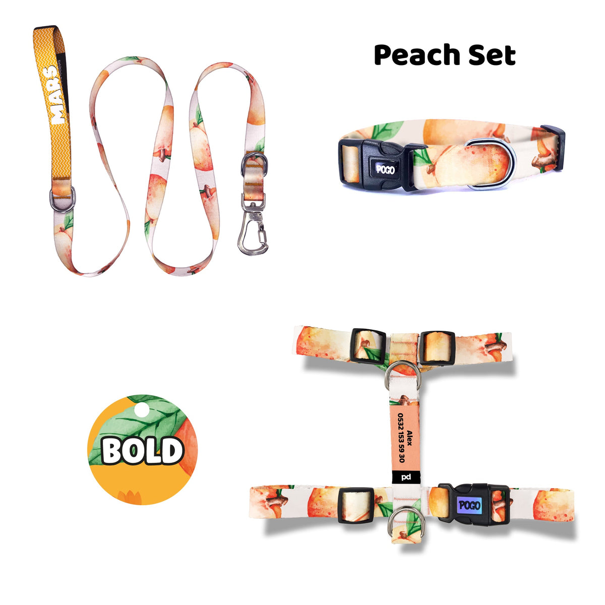 Peach | Tasma ve Künye Seti