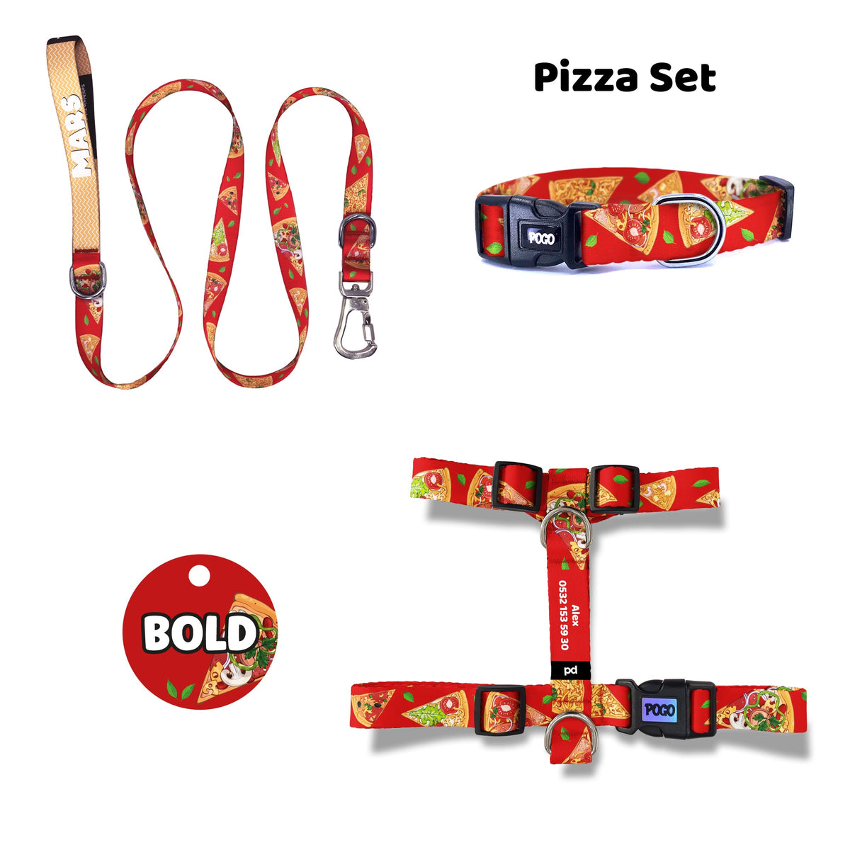 Pizza | Tasma ve Künye Seti