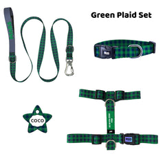 Green Plaid | Tasma ve Künye Seti