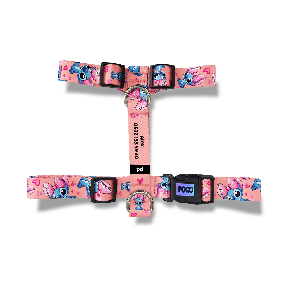 Pink Stitch | Köpek Göğüs Tasması