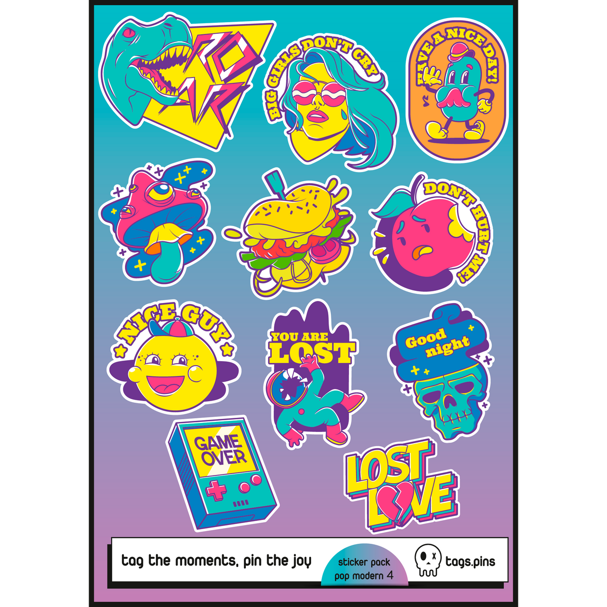 Pop Modern 4 | 10'lu Sticker Seti