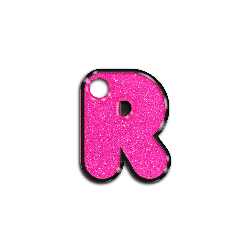R Harfi Rounded Barbie Pink | İsimlik