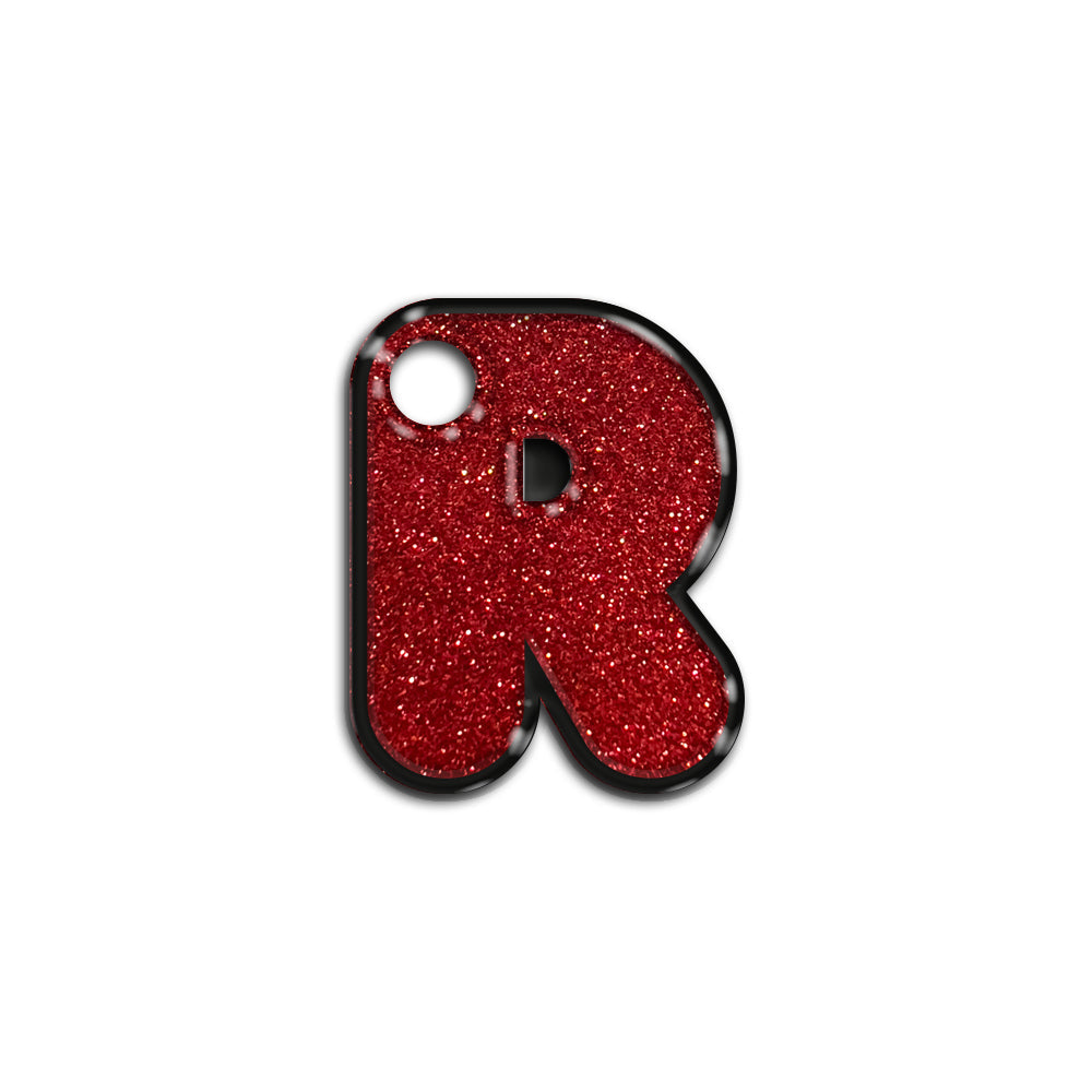 R Harfi Rounded Red Holo | İsimlik